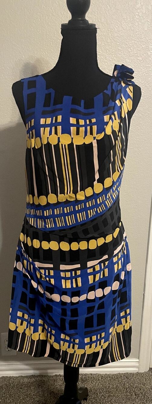 Yoana Baraschi Abstract Geometric Mod Dress Size 8